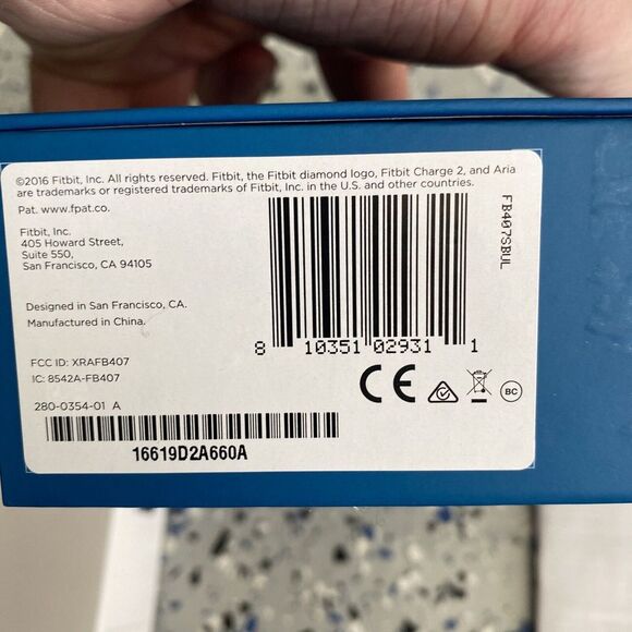 Fitbit Charge 2 Wristband Activity Tracker - Wrist Band - Blue Used - Picture 3 of 8